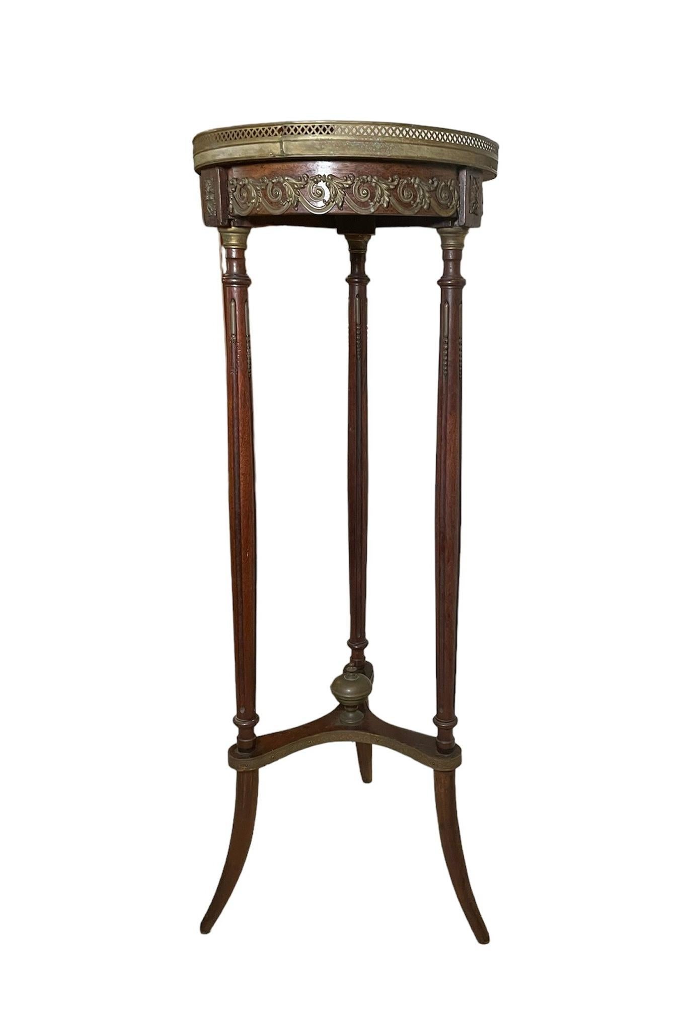 Brass Belle Epoque Style Plant Stand/Table For Sale