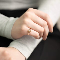 Belle Epoque Style  Solitaire Diamond Ring Circa 1910