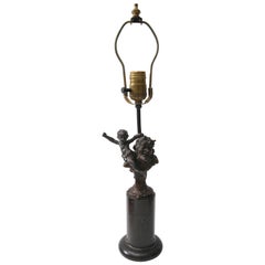 Belle Epoque Table Lamp with Satyr and Putti