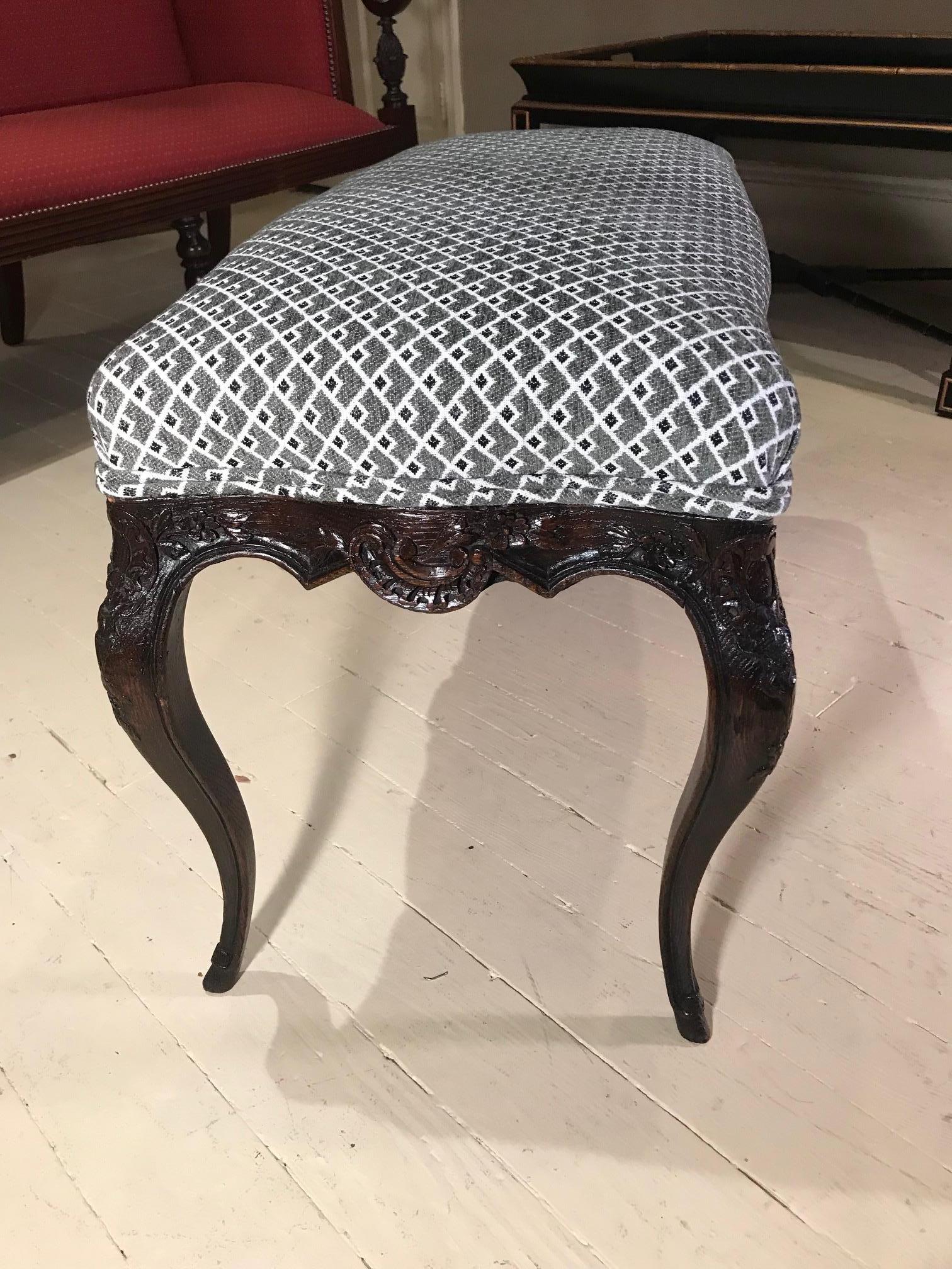 Belle Epoque Upholstered Bench, Circa:1890, France In Good Condition For Sale In Alexandria, VA