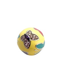 Belle Etoile Sterling Silver Enamel Butterfly Ring Size 8 #21544