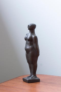 "Belle femme" female figurative bronze sculpture, Sweden ca 1950-60s