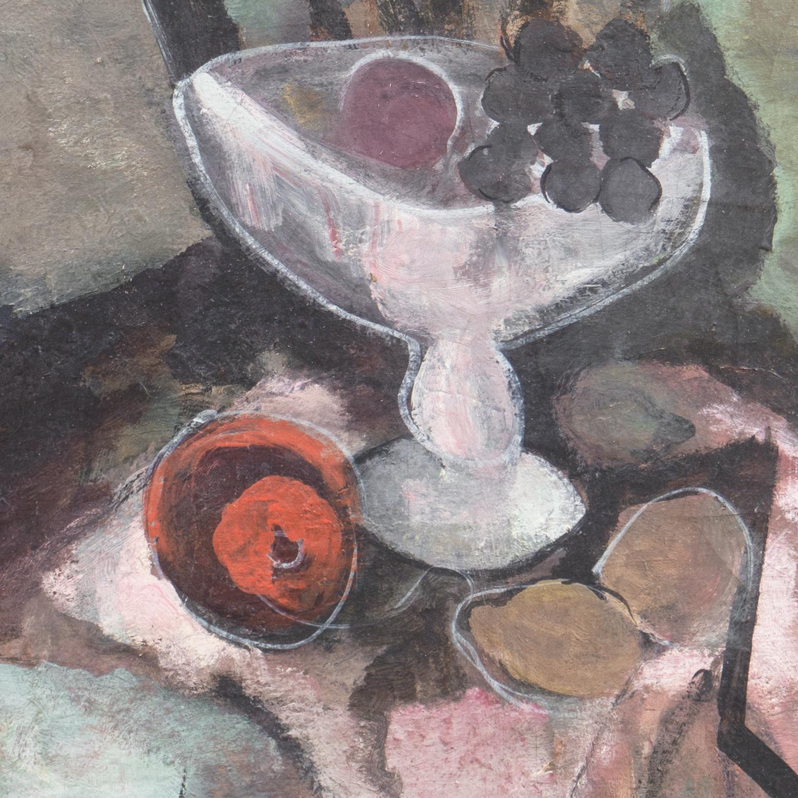 „Interior with Still Life“, Dallas Art Museum, Modernistisches Ölgemälde, Künstlerin als Frau im Angebot 3