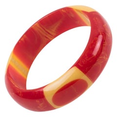 Belle Kogan Bracelet jonc en bakélite avec points stratifiés