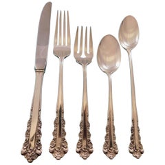 Belle Meade by Lunt Sterling Silver Flatware Set for 8 Service 45 Pieces