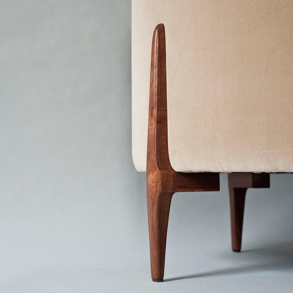 Belle Side Chair by DeMuro Das with Walnut Legs For Sale 2