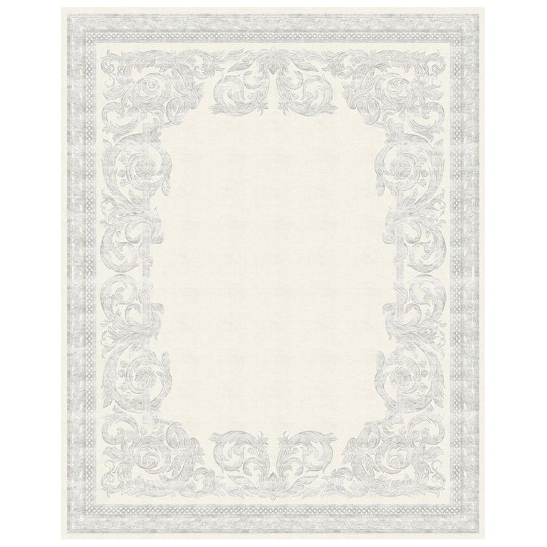 Modern Classic Rug for living room floral pattern Belle Vue Ivory