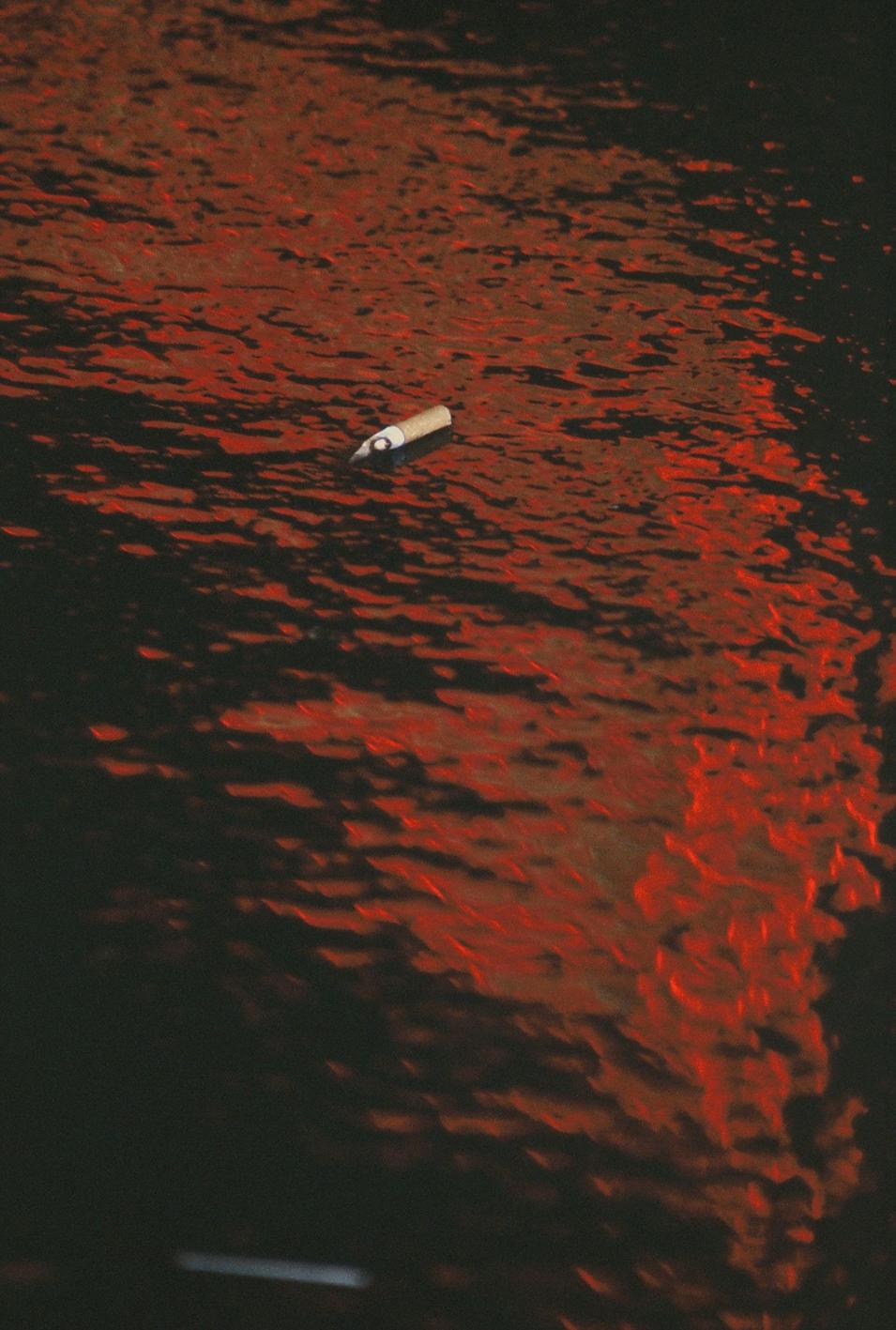 Bellec Color Photograph - red puddle