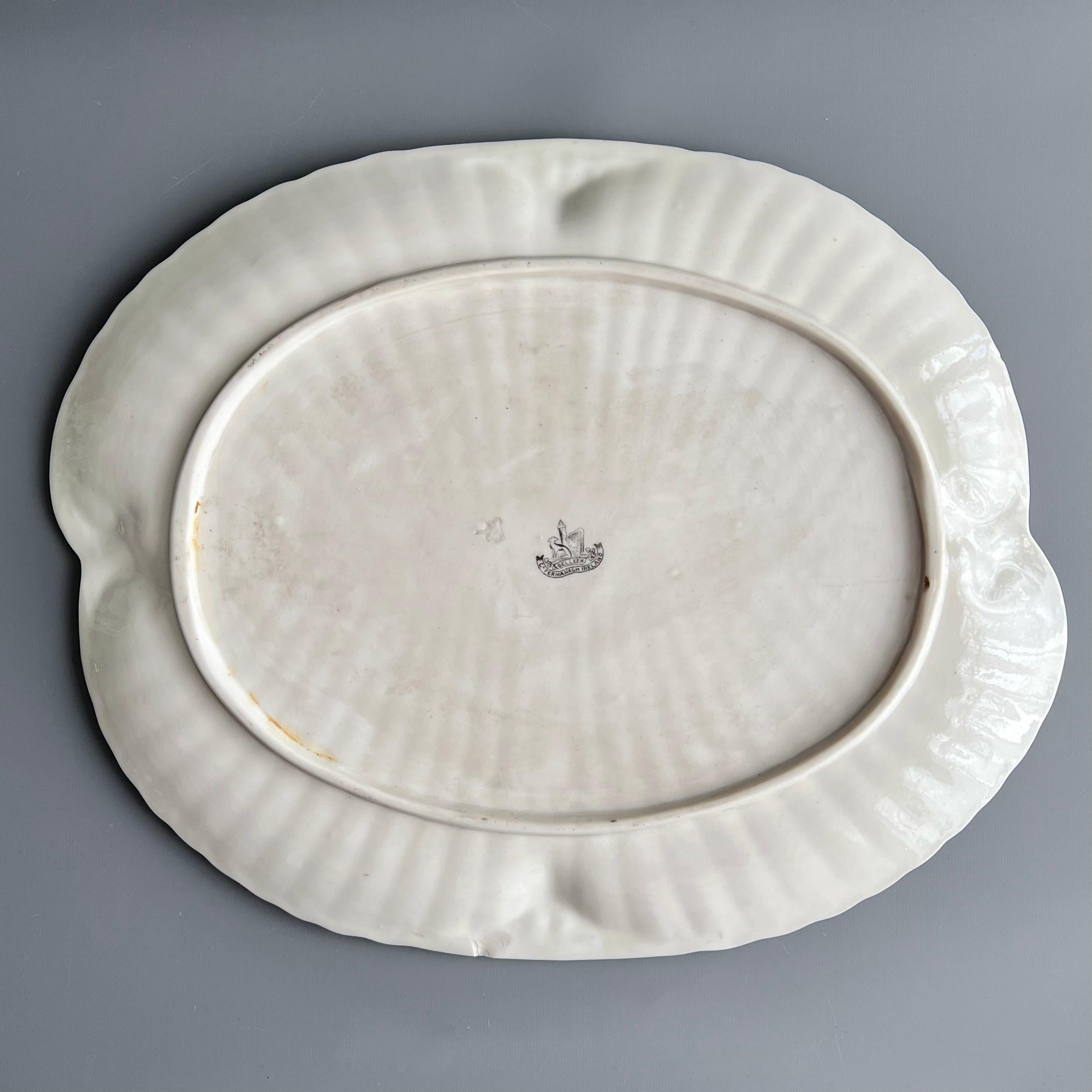 Belleek Cabaret Tea Set Serving Four, Green Neptune, 1863-1946 5