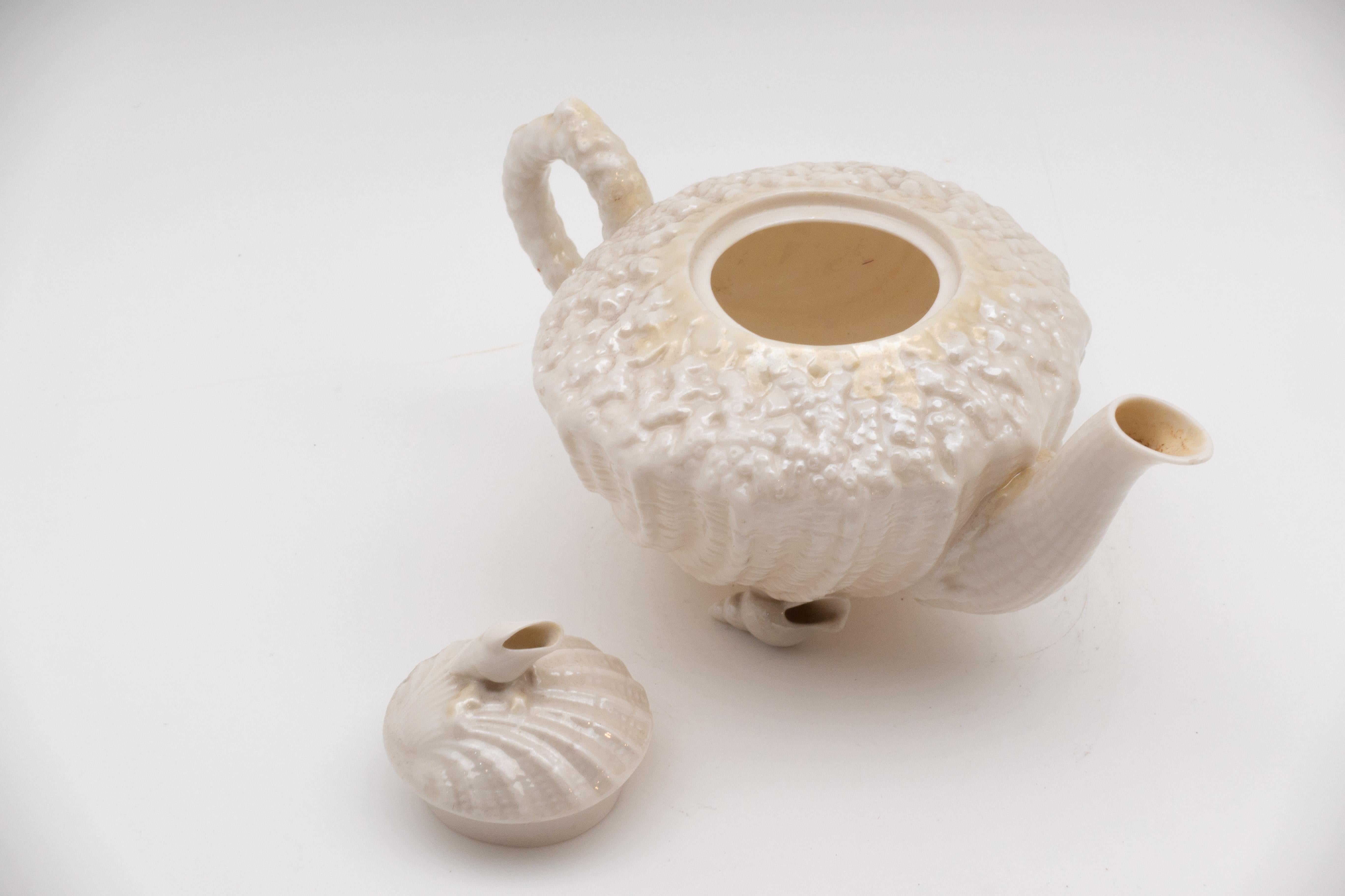 belleek shell teapot