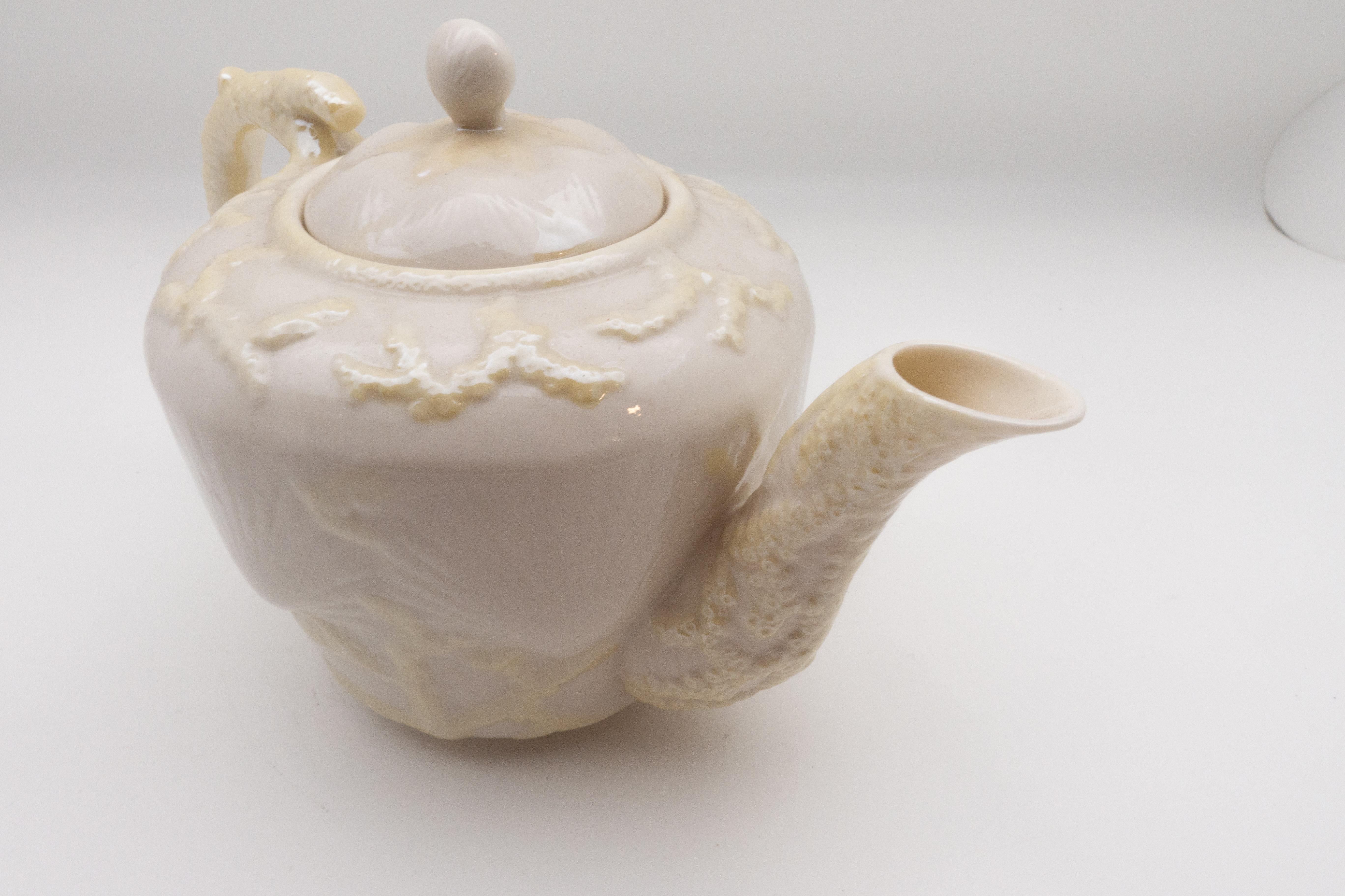 Ceramic Belleek Kettle or Teapot 6th Mark