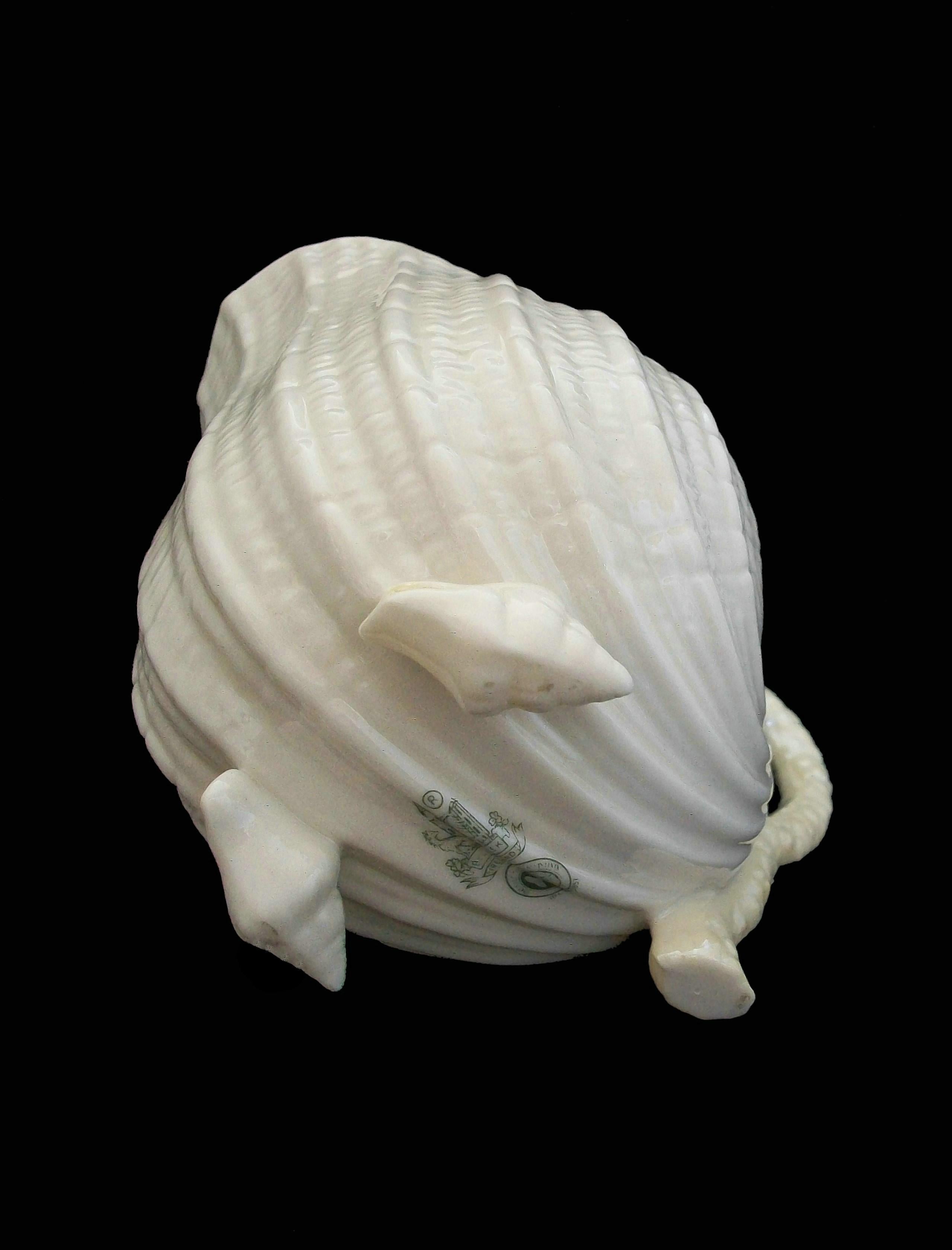 Porcelain Belleek - 'Neptune' - Ceramic Cream Jug - Ireland - circa 1965-1980 For Sale