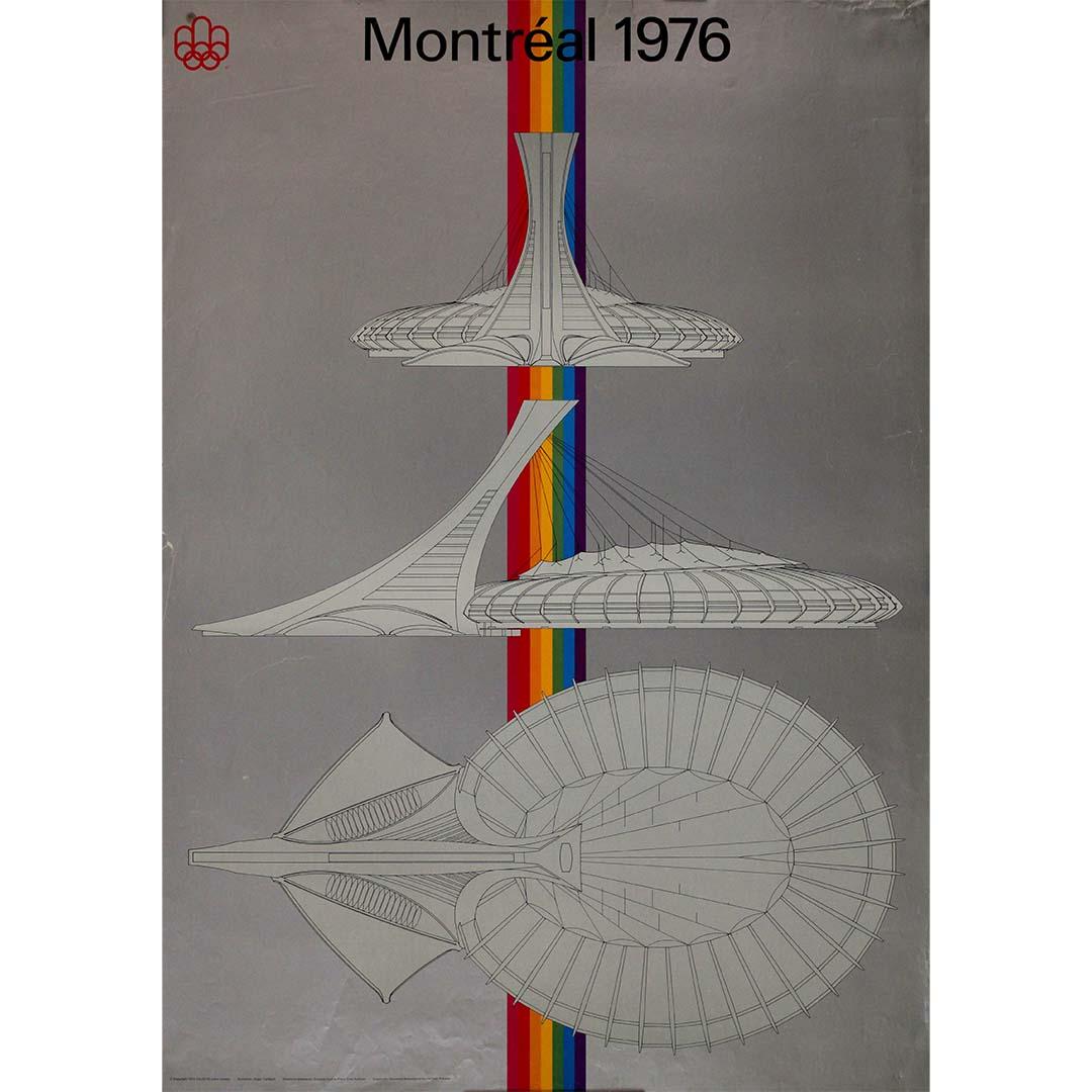 Auffälliges Originalplakat von 1972 Olympische Sommerspiele in Montréal 1976