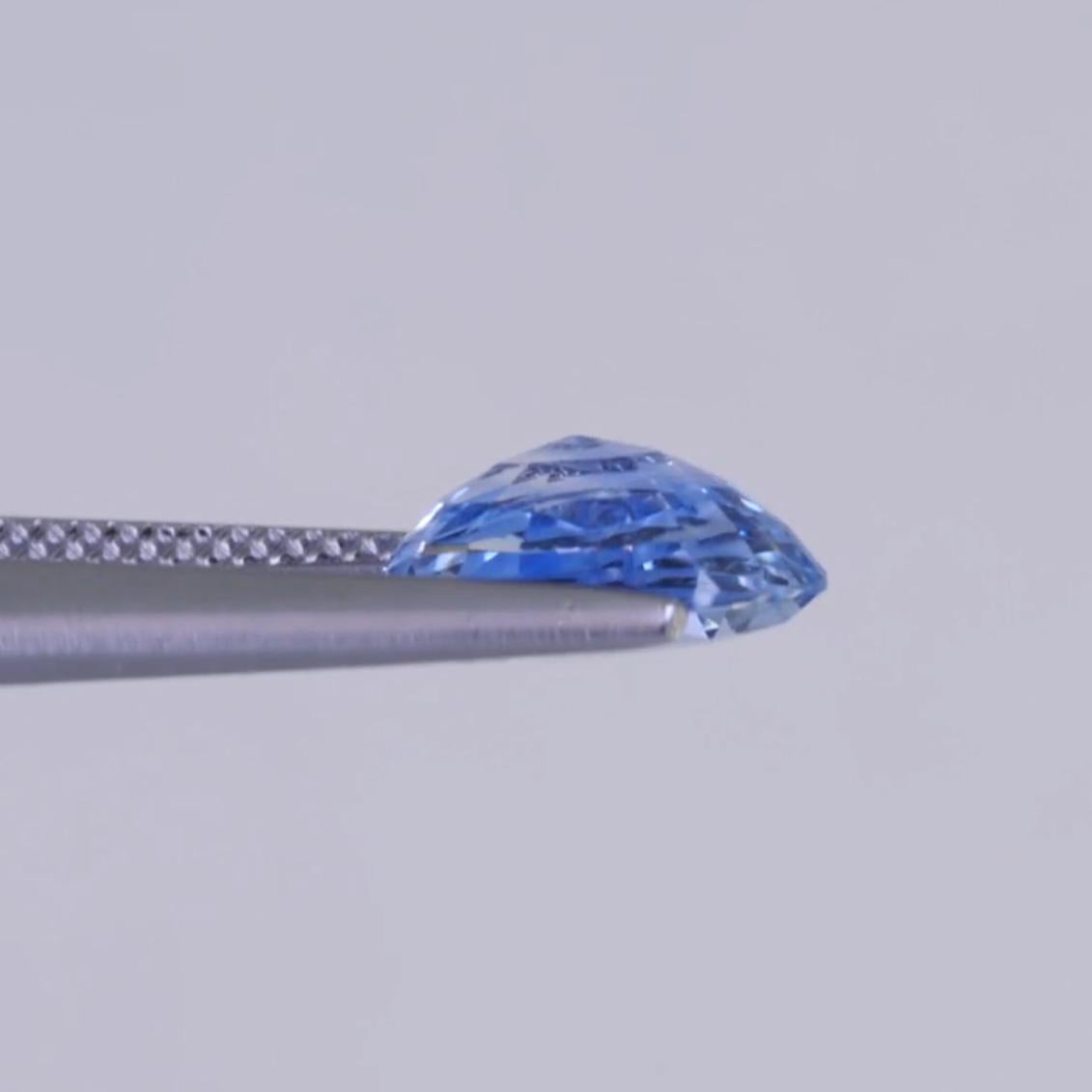 Oval Cut Bellerophon Certified 4.19ct Srilankan Blue Sapphire Natural Gemstone For Sale