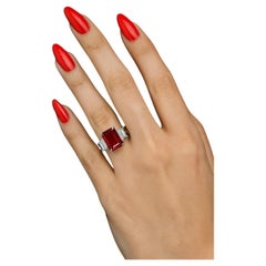 Bellerophon Certified Natural Mozambique Ruby 3.03 Carat Diamond Ring