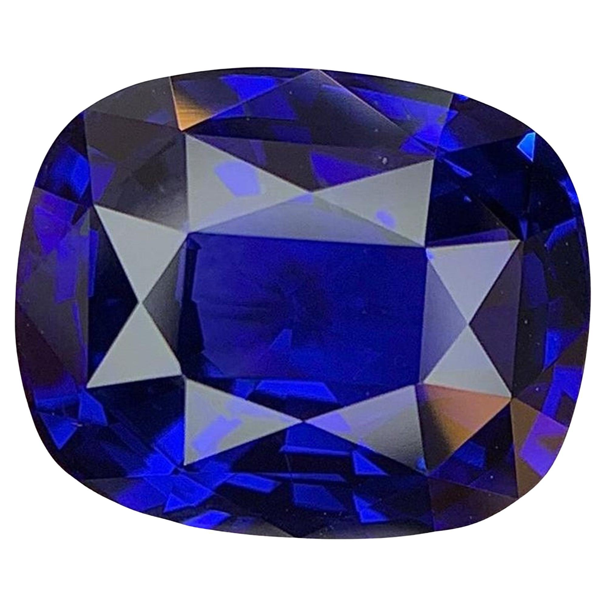 Bellerophon Certified Vivid Blue Sapphire: Faceted Gemstone