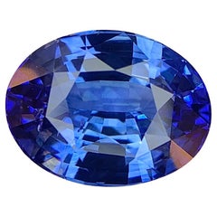 Bellerophon Certified Vivid Blue Sapphire: Faceted Gemstone