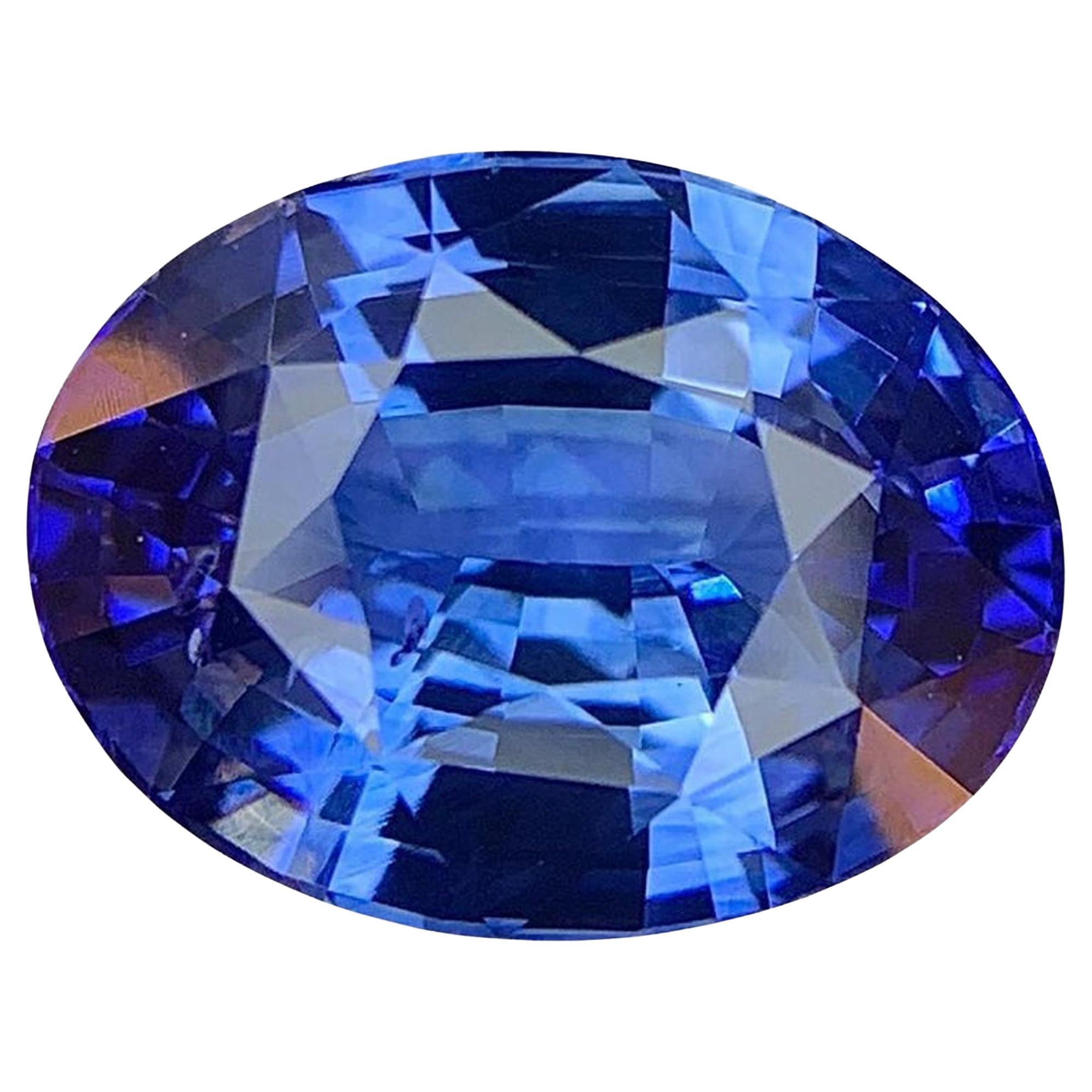 Bellerophon Certified Vivid Blue Sapphire : Pierre précieuse à facettes en vente