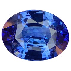 Bellerophon Certified Vivid Blue Sapphire: Faceted Gemstone