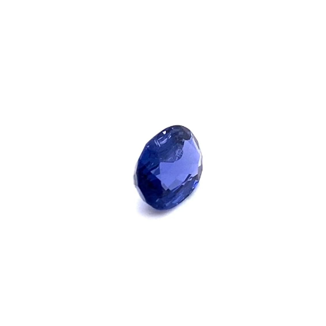 Oval Cut Bellerophon Gemlab Certified 4.34ct Blue Sapphire Natural Gemstone For Sale