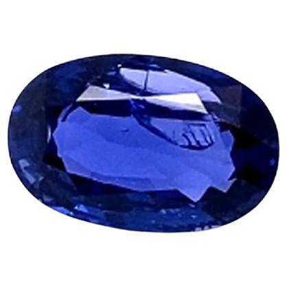 Bellerophon Gemlab Certified 4.34ct Blue Sapphire Natural Gemstone For Sale