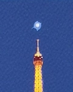 LADY EIFFEL GREETING LIBERTY  Study for Celestial Light over the Eiffel Tower