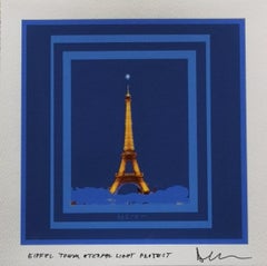 LADY EIFFEL GREETING LIBERTY  Study for Celestial Light over the Eiffel Tower