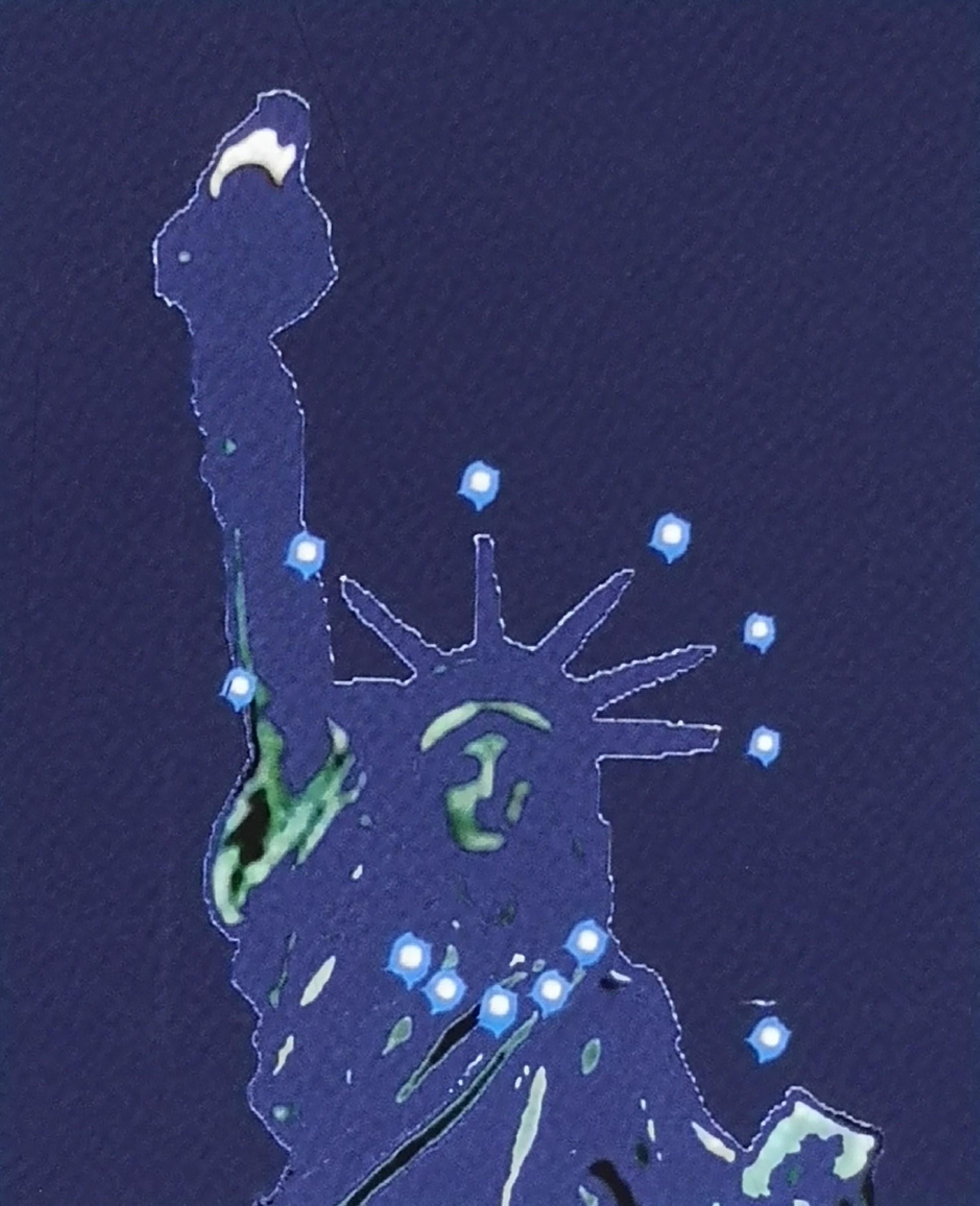 LIBERTY BEJEWELED, Study for 12 Celestial Lights over Liberty - Performance Print by Bellessort