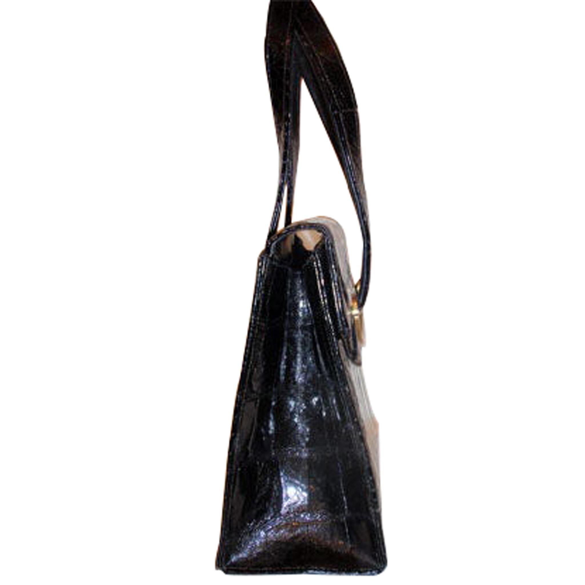 Bellesto Crocodile Handbag, Circa 1960's For Sale 1