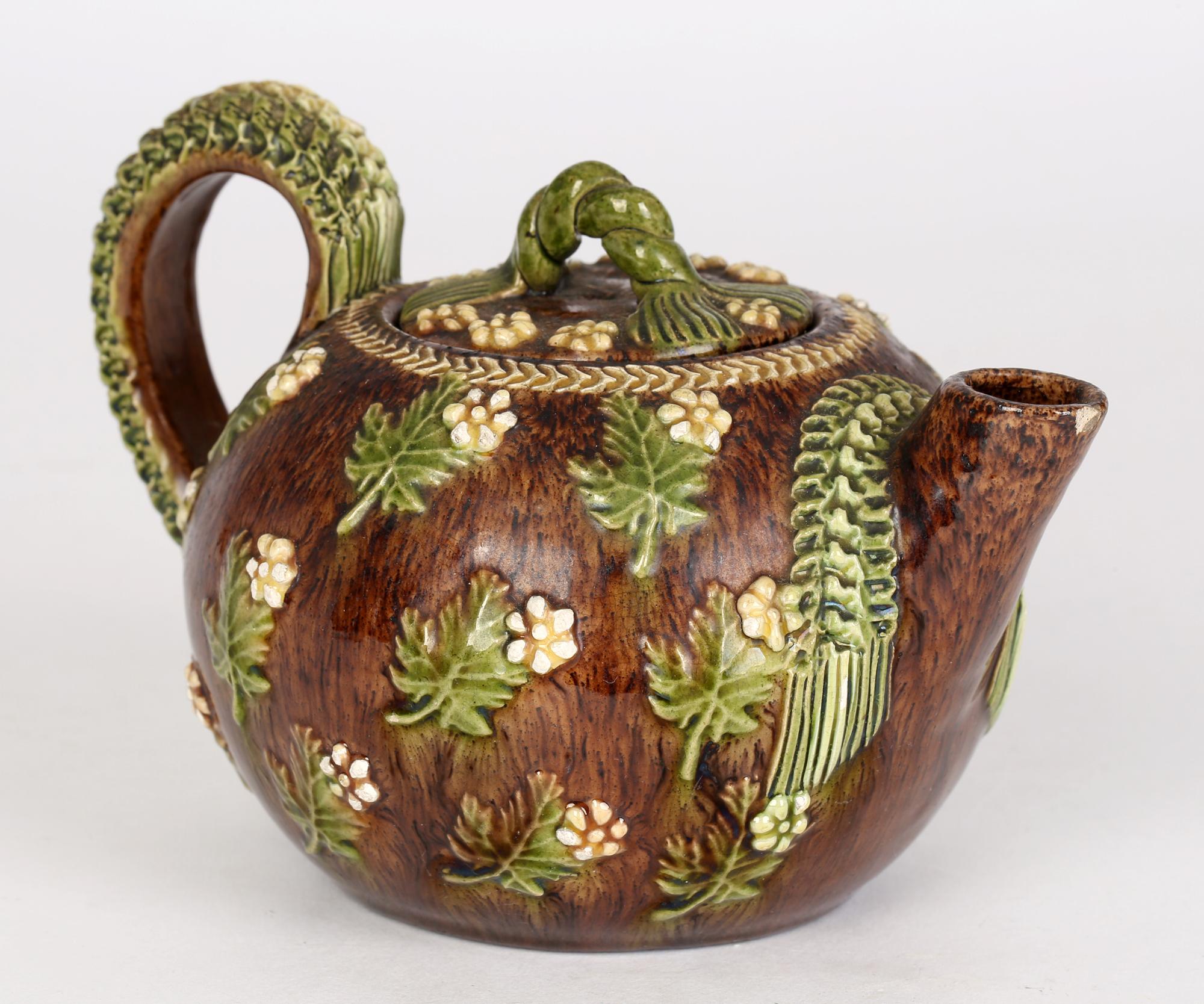 Bellevue Rye Floral Design Art Pottery Teapot & Cover For Sale 1