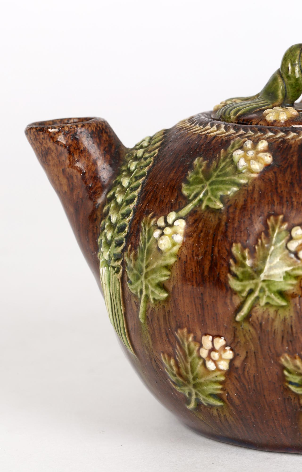 Bellevue Rye Floral Design Art Pottery Teapot & Cover For Sale 6