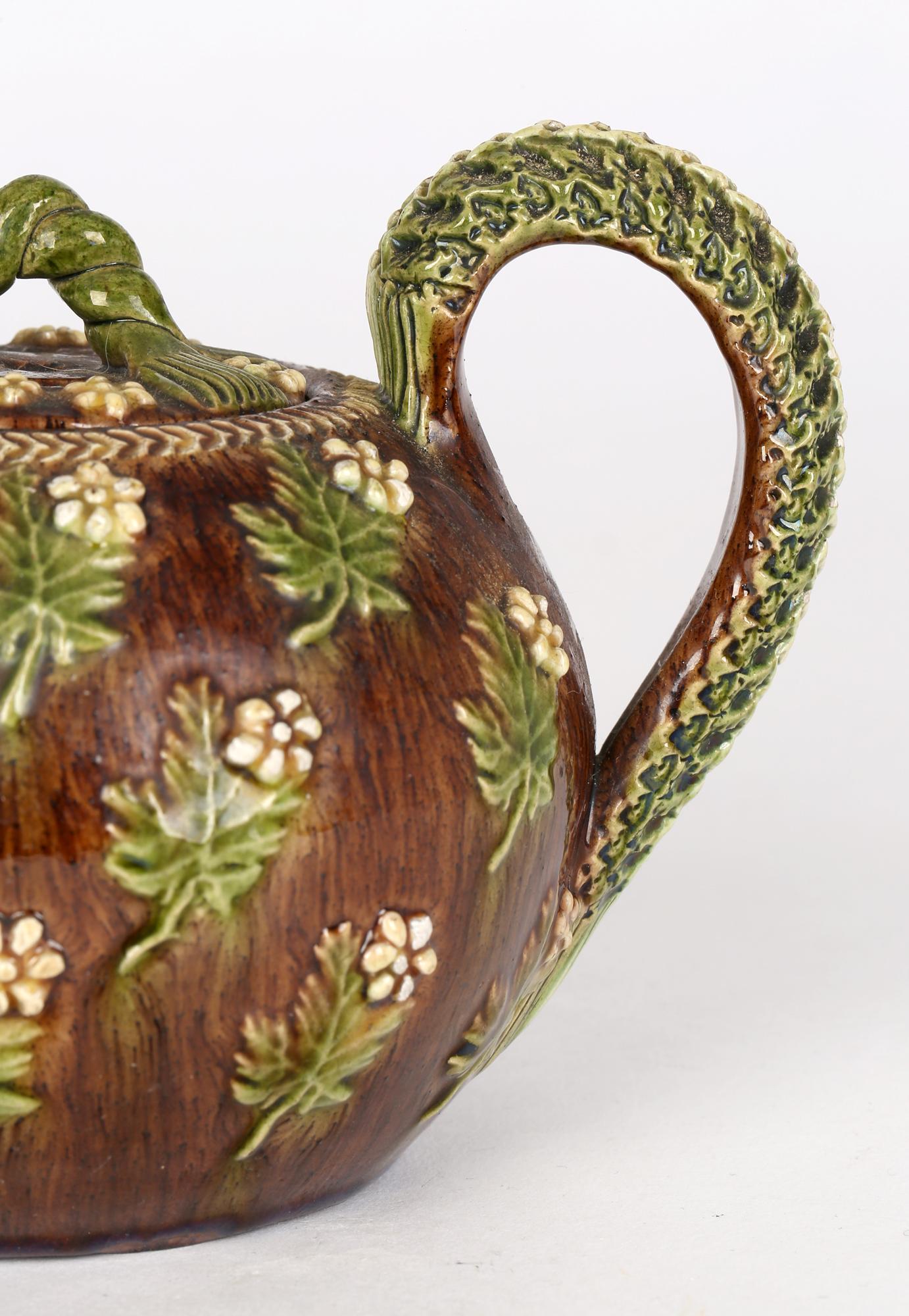 Bellevue Rye Floral Design Art Pottery Teapot & Cover For Sale 7