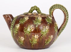 Bellevue Rye Floral Design Art Pottery Teapot & Cover