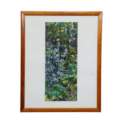 Bellflowers with Brimstone Butterfly Original Painting Alexander Michael 1991