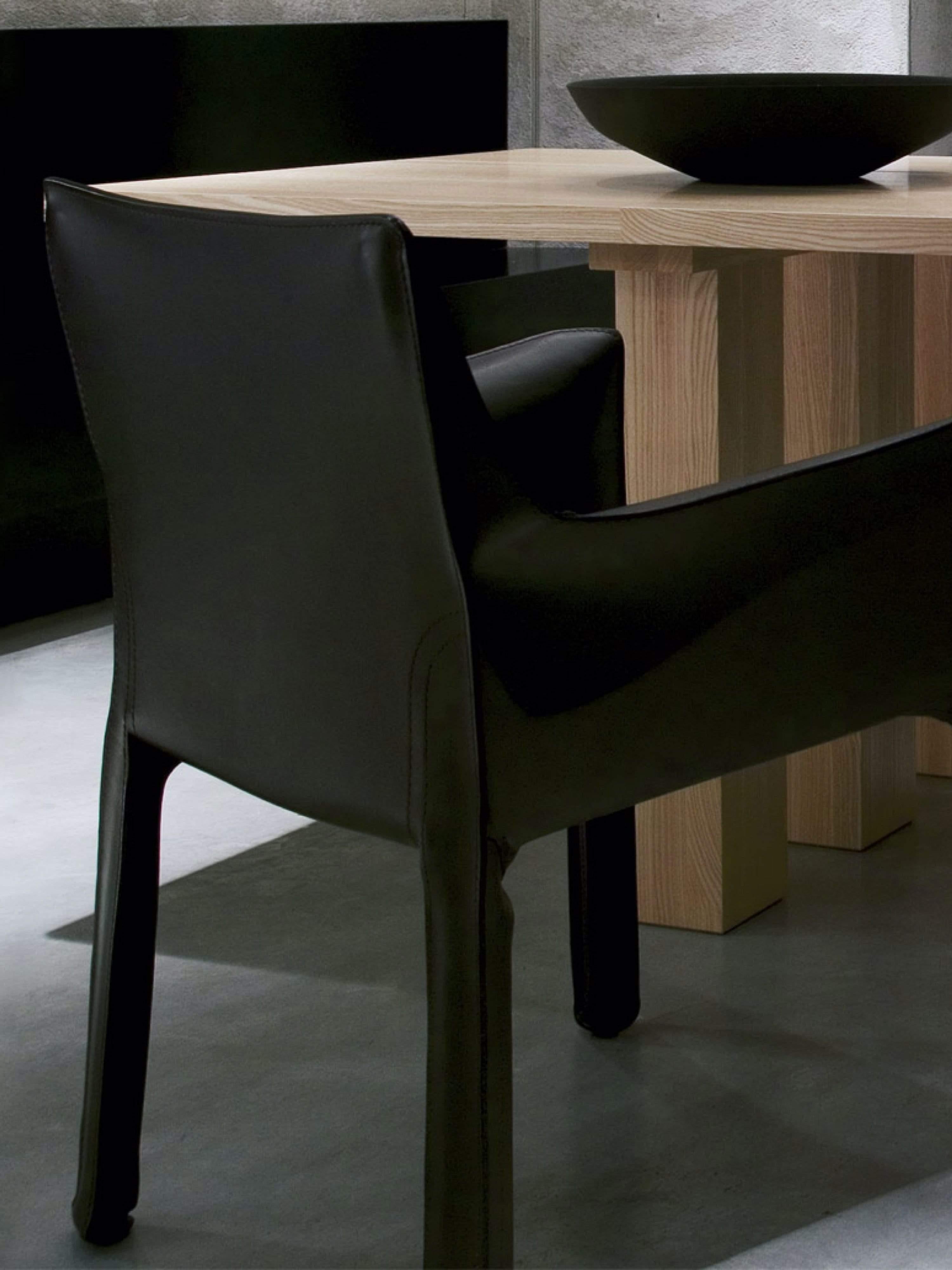 XXI secolo e contemporaneo Sedia Bellini 413 Cab in pelle di Cassina in vendita