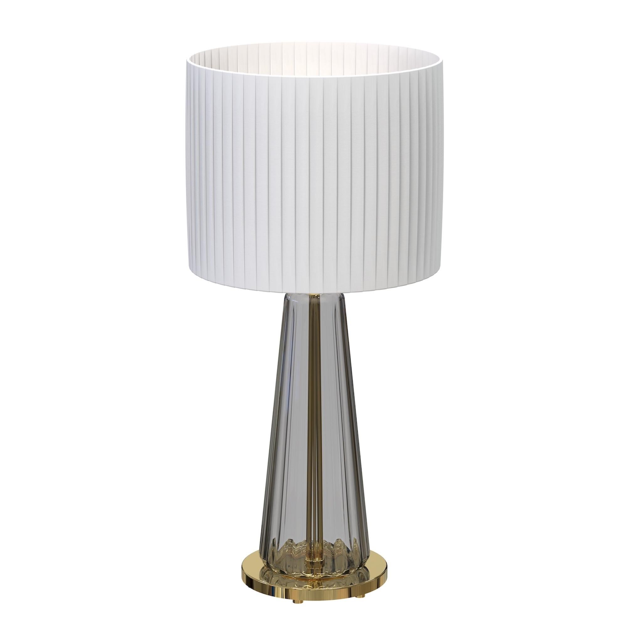 BELLINI Handcrafted Modern Table Lamp in Certified Murano Glass For Sale 6