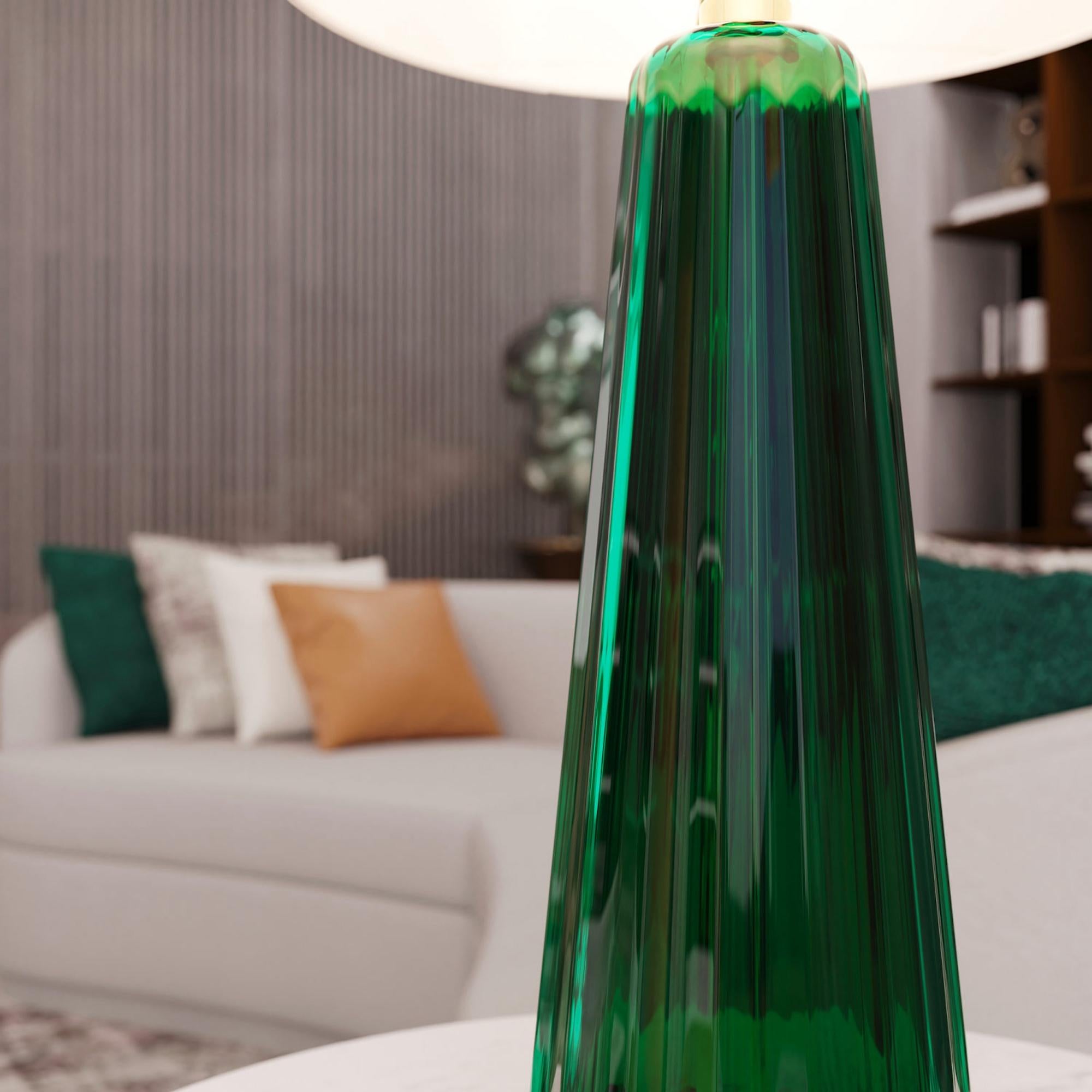 BELLINI Handcrafted Modern Table Lamp in Certified Murano Glass For Sale 2