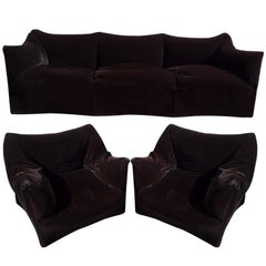 Bellini Sofà’ and Pair of Armchairs 1970s Original Design Only for today