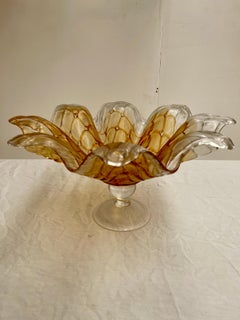 Beautiful vintage Italian mura glass centerpiece by Domenico Rugiano