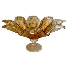 Precioso centro de mesa de cristal mura italiano vintage de Domenico Rugiano