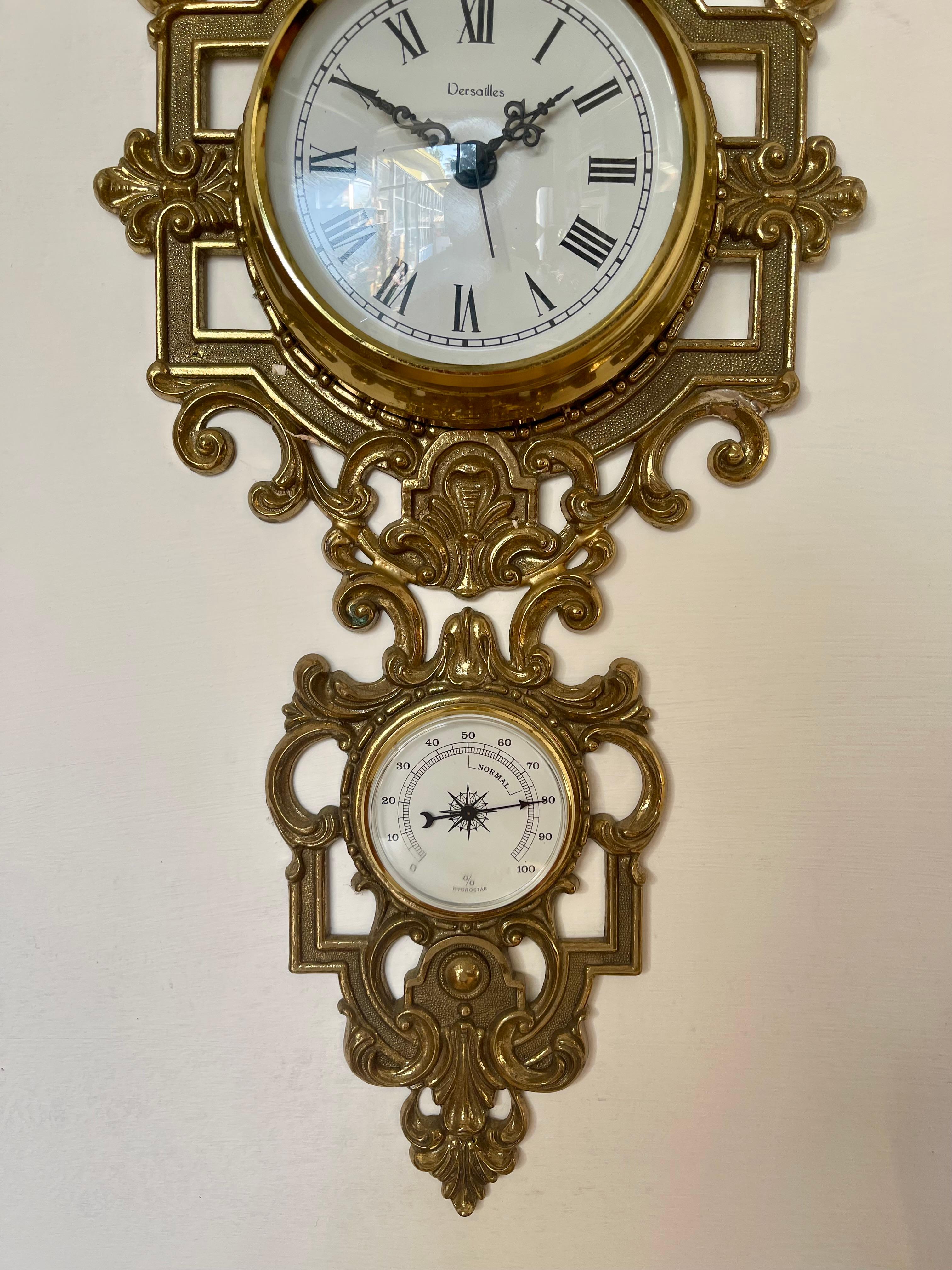 Italian Bellisimo Orologio con barometro in ottone anni 2000 - Nuovo in vendita