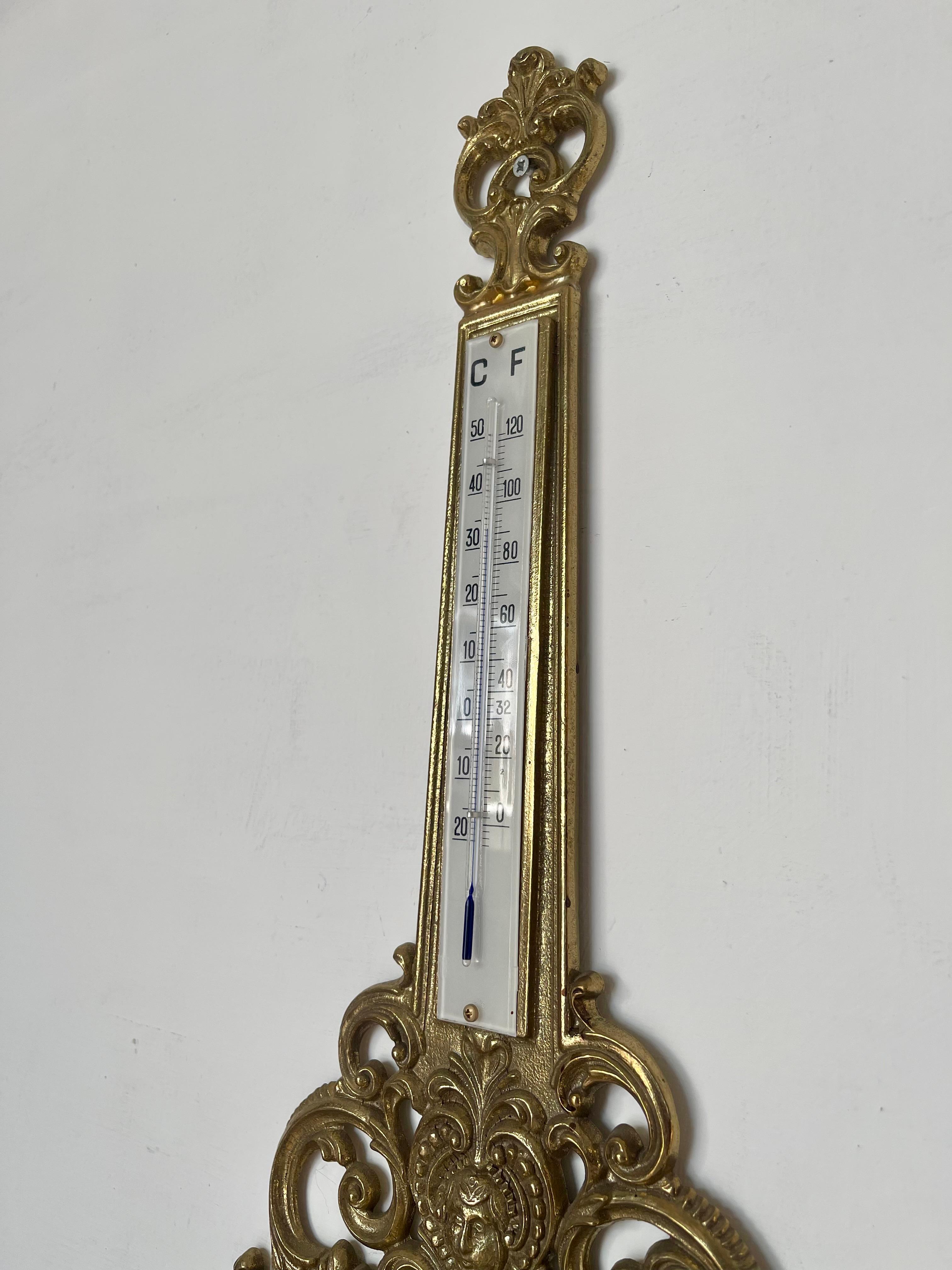 20th Century Bellisimo Orologio con barometro in ottone anni 2000 - Nuovo in vendita