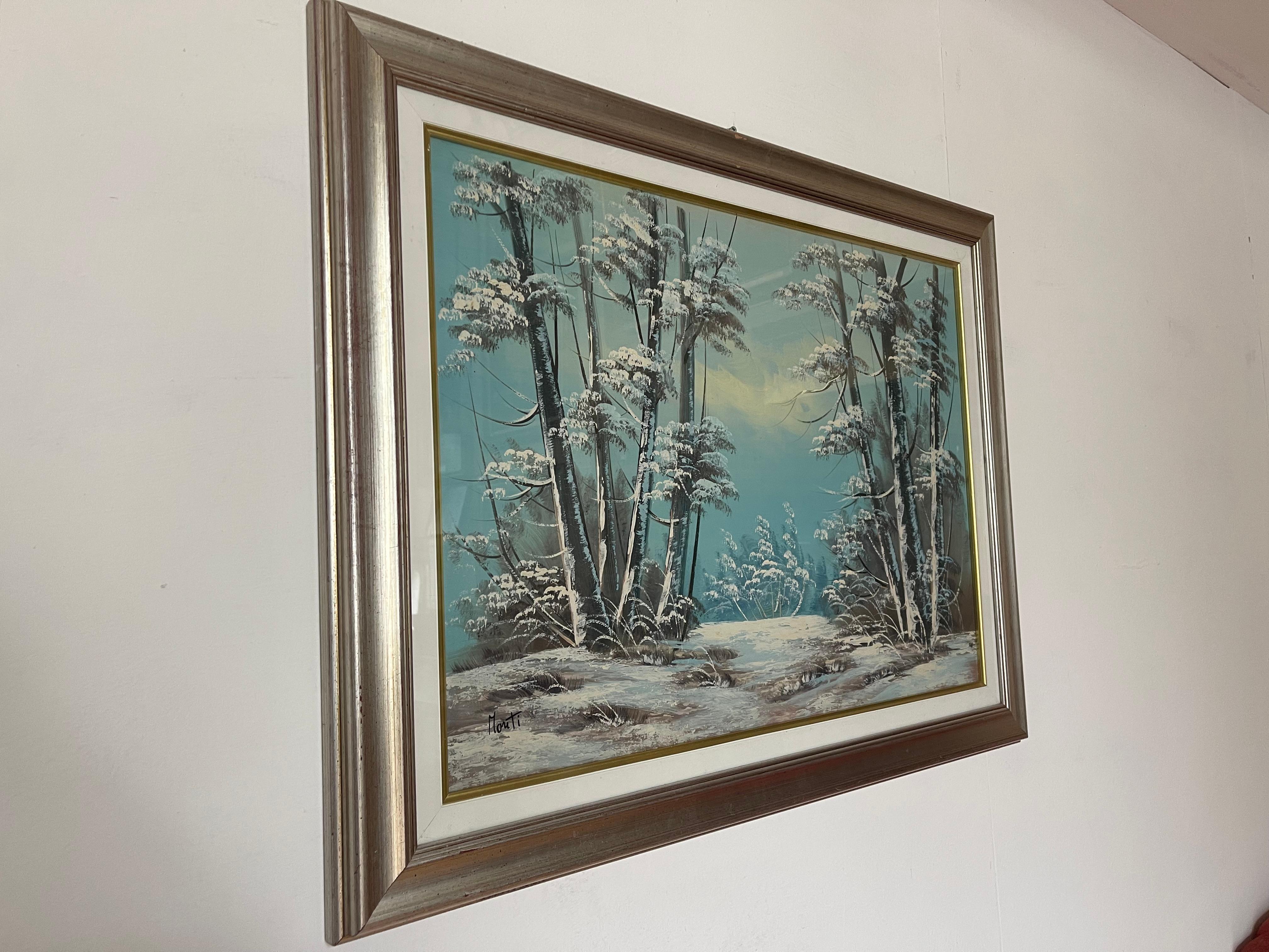 Bellisimo Quadro olio dipinto a mano invernali 1950 - Private Collection Domenico 
Rugiano