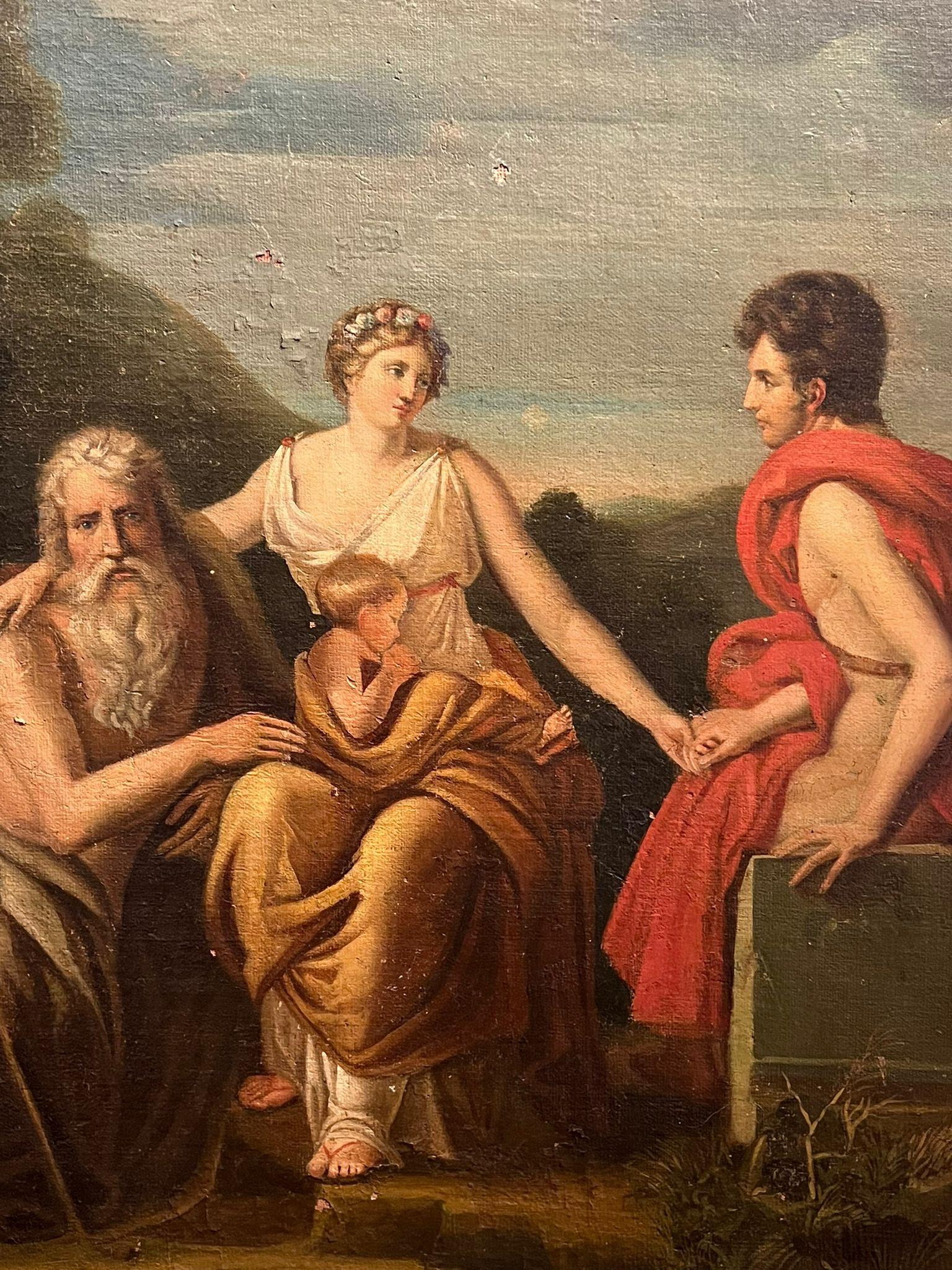 Italian Magnifique tableau représentant la vie au 19e siècle en vente