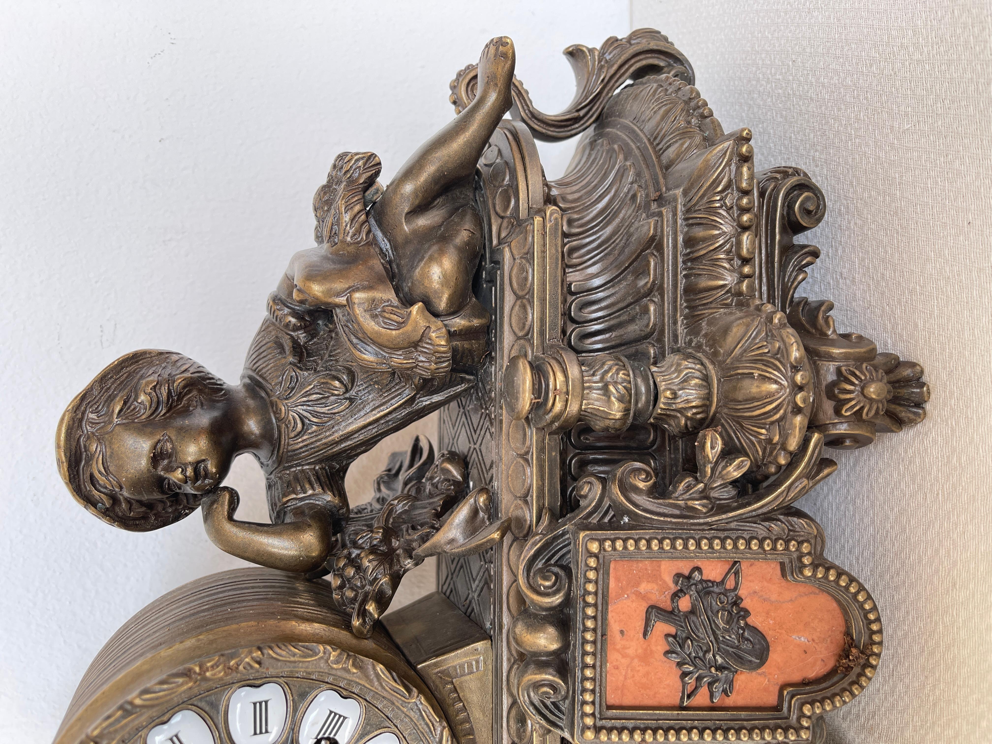 Bellissimo orologio da tavolo meccanico francese degli anni '70 (Sonstiges) im Angebot