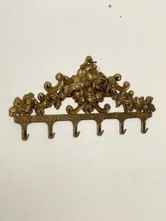beautiful vintage brass key holder, Italy, 1960s