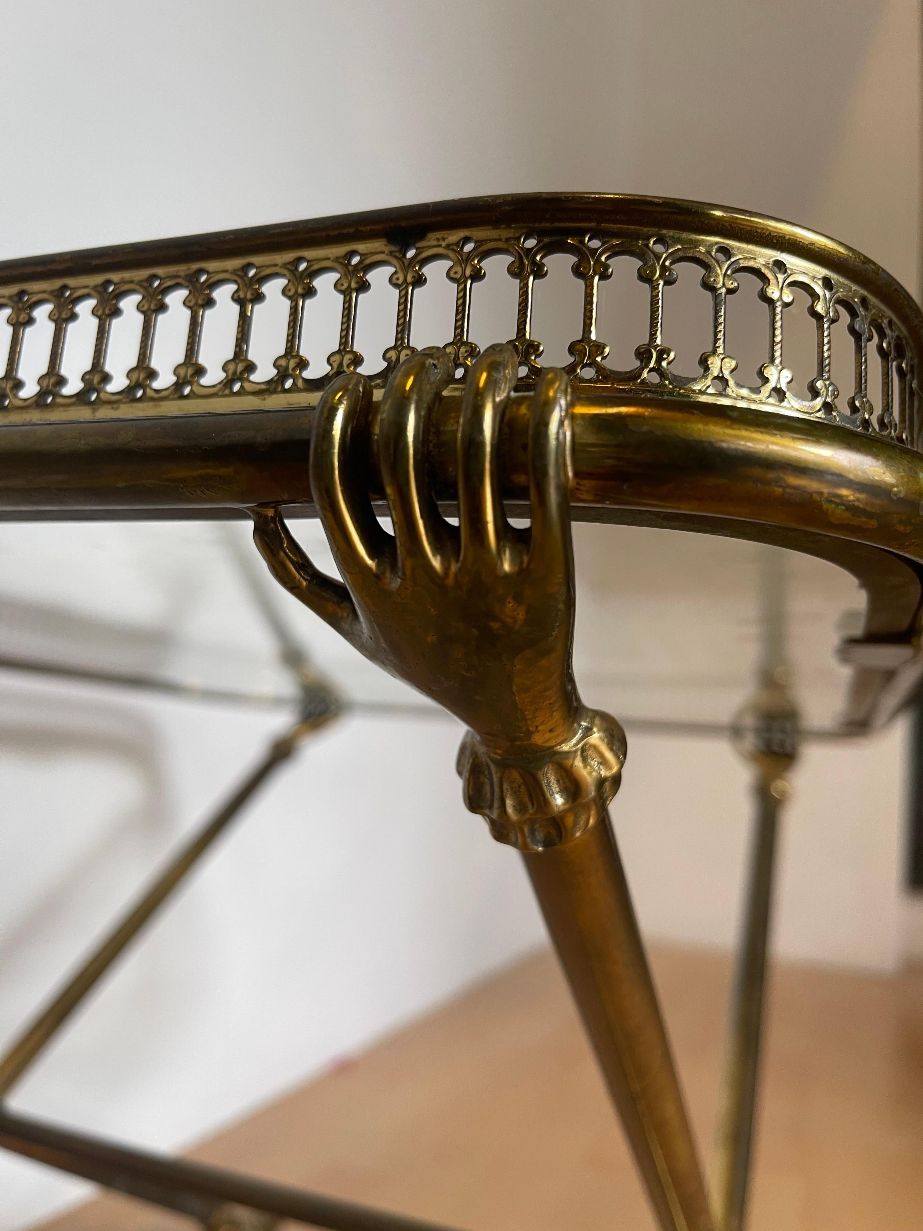 Magnifique table basse vintage en laiton, design des années 1970 en vente 1