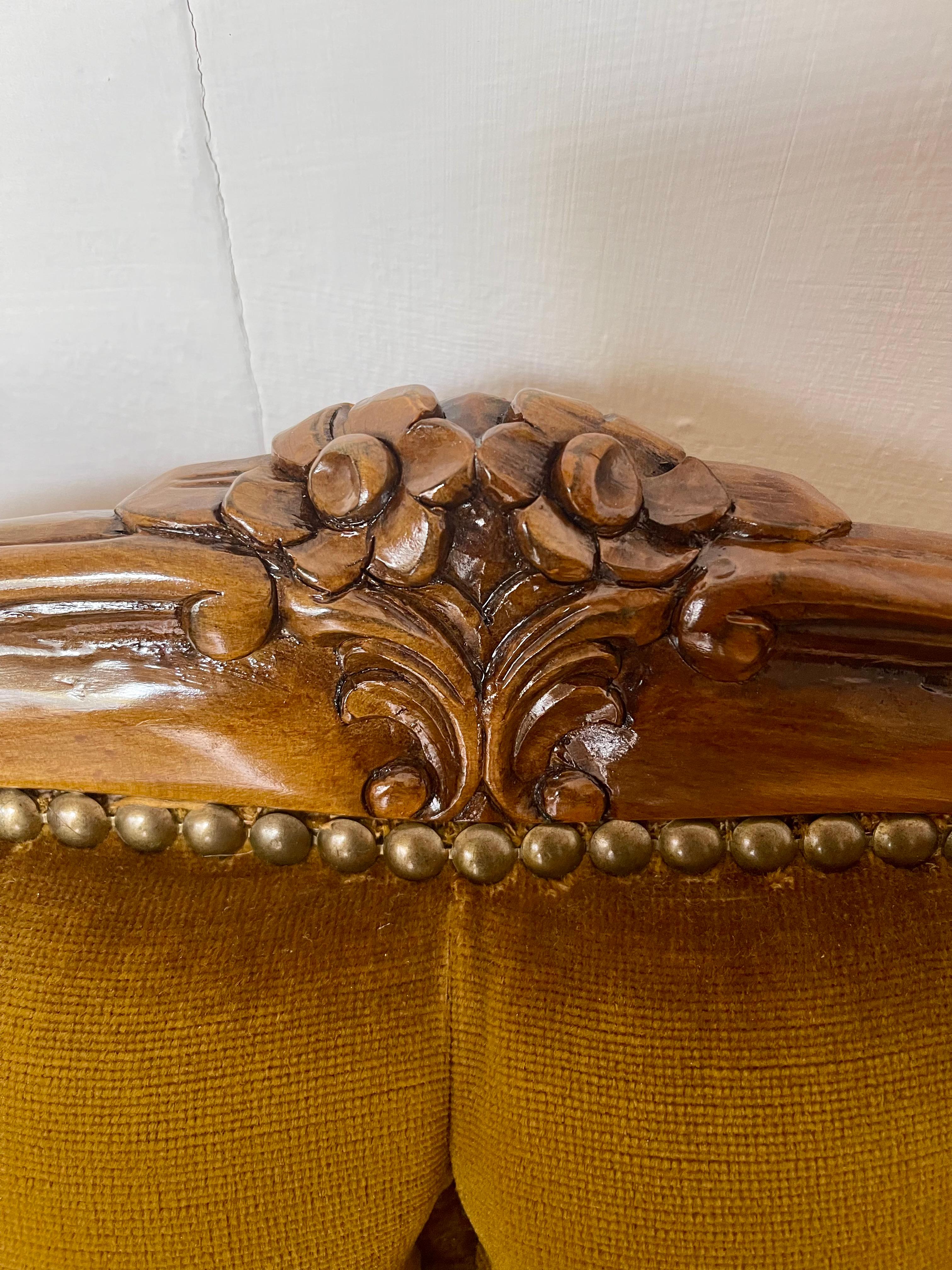 Tissu Magnifique paire de fauteuils de style vénitien XX en vente