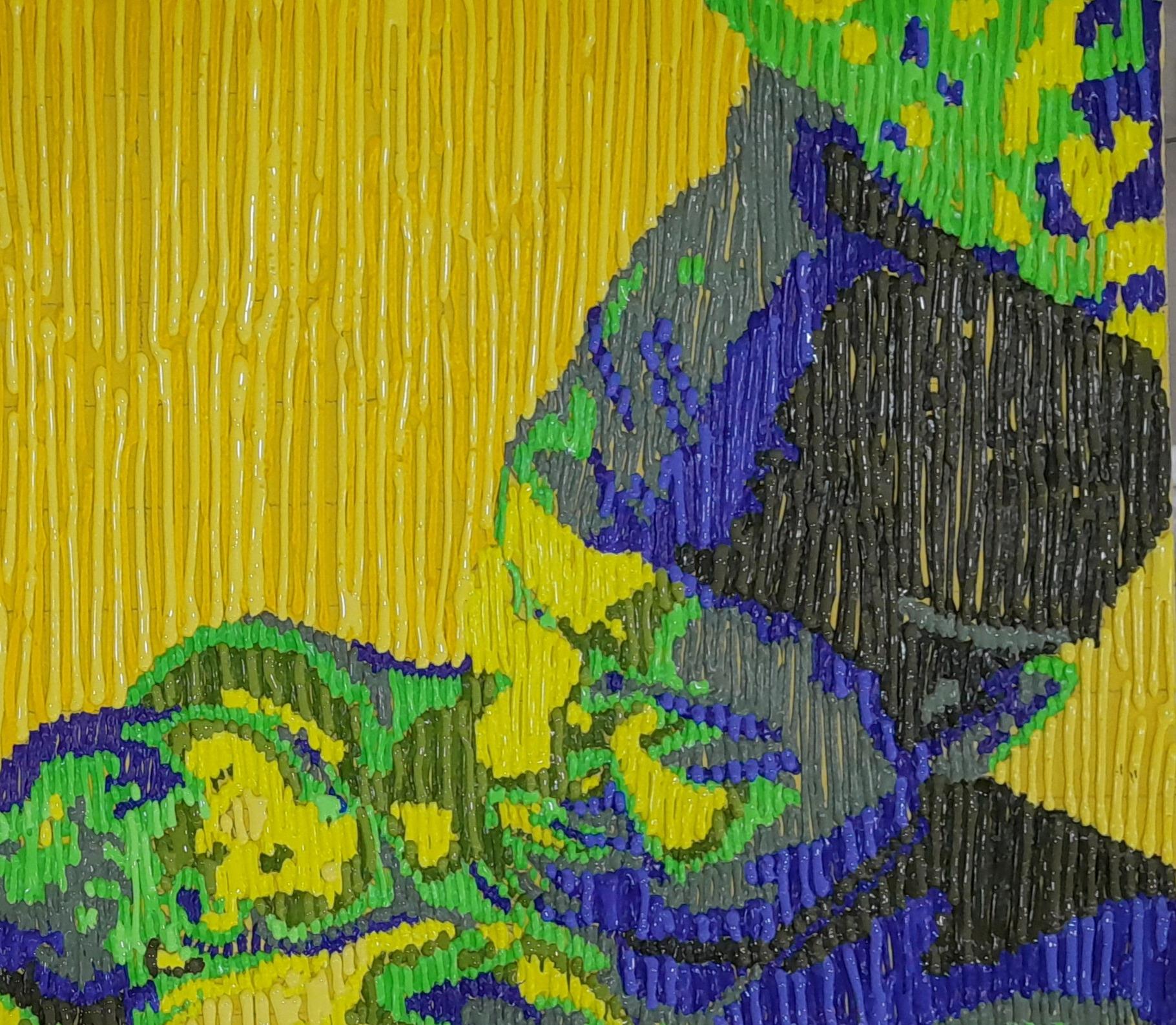 Primo contatto - Painting Espressionista di Bello Adedoyin