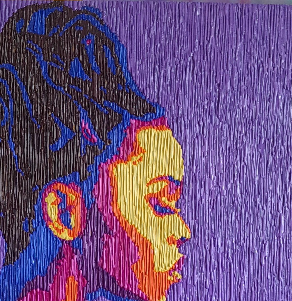 Nel suo pensiero - Painting Espressionista di Bello Adedoyin